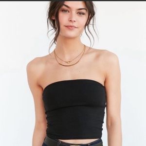 Urban Outfitters Silence + Noise Black Bandeau Crop Top, Size Small